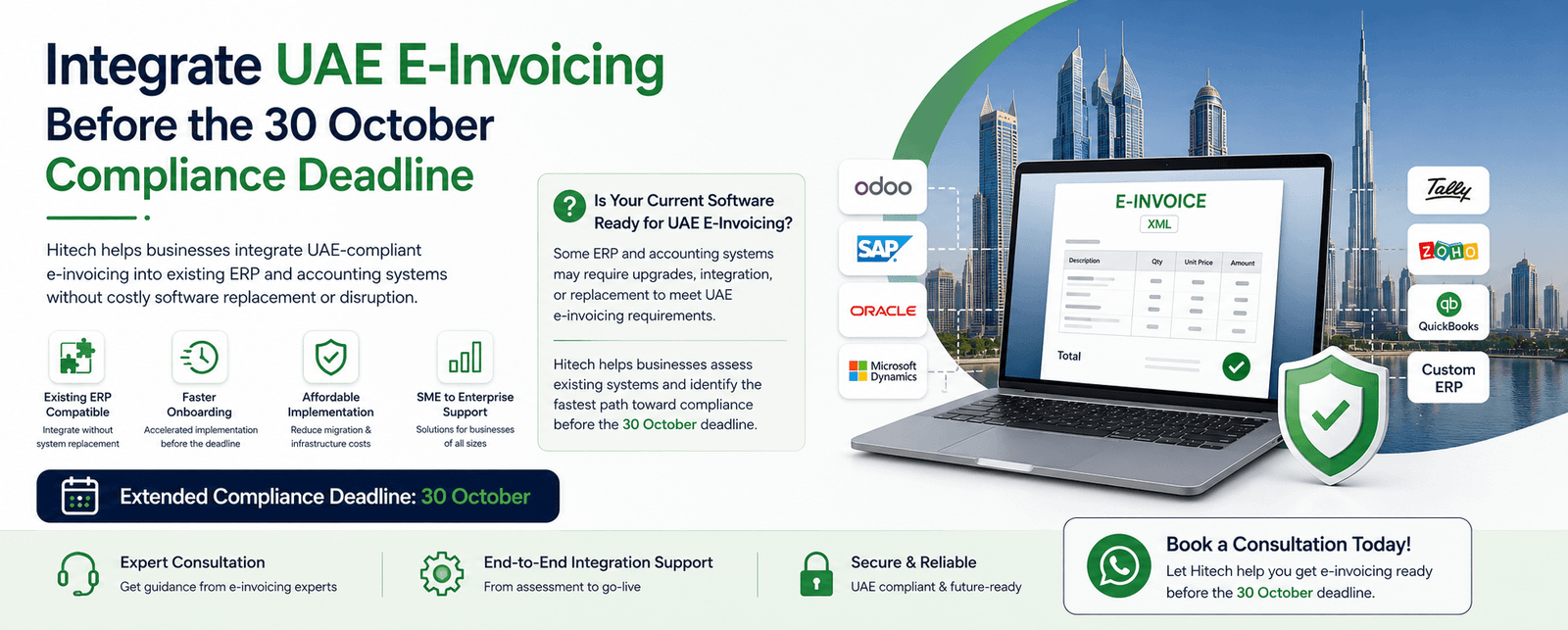 UAE E-Invoicing ERP Integration Service | October 2026 Deadline